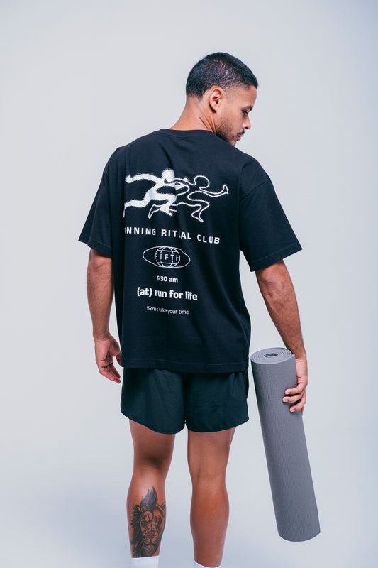 Camiseta oversized preta FIFTH – moda fitness masculina e feminina, estilo urbano
