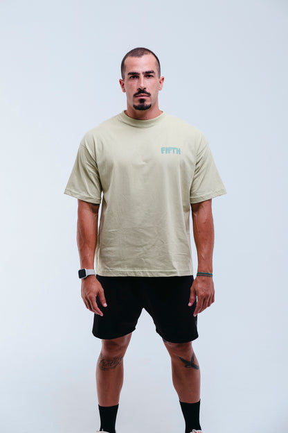 Camiseta oversized verde FIFTH – roupa fitness unissex, estilo moderno e versátil