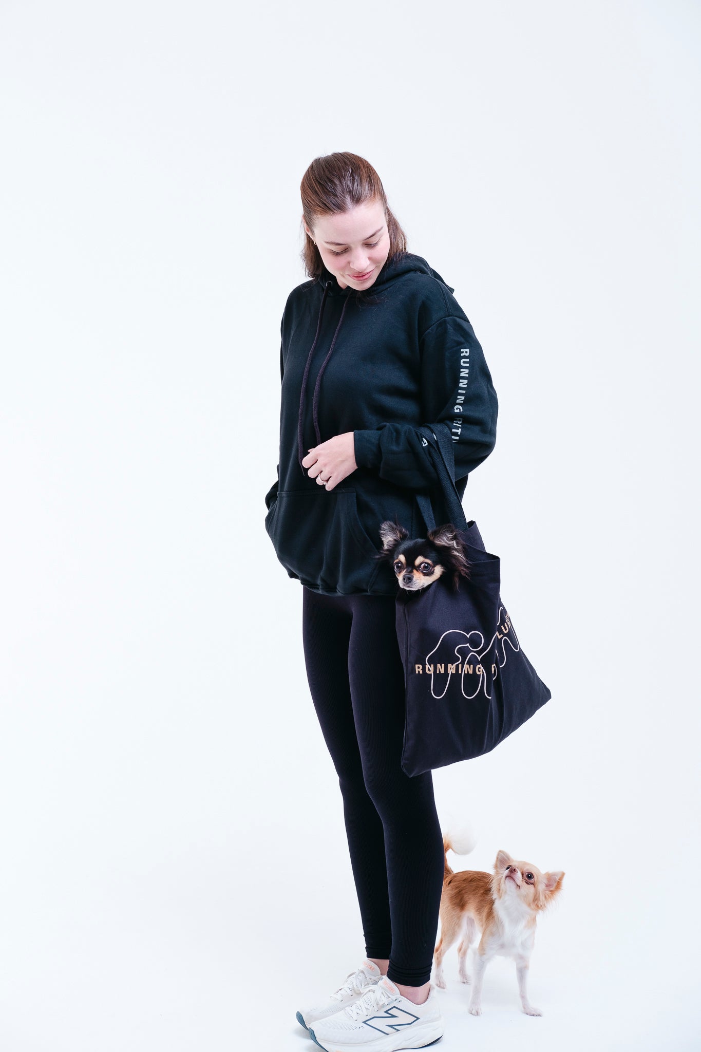 Ecobag FIFTH – bolsa sustentável minimalista preta, estilo urbano fitness